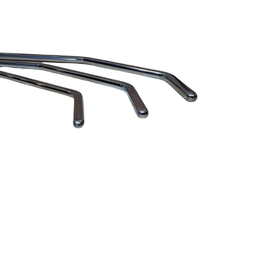 Close-up of the rounded working tips on three Kratos Fat Tip PDR tools