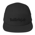 Haillelujah Black Stitch Five Panel Cap