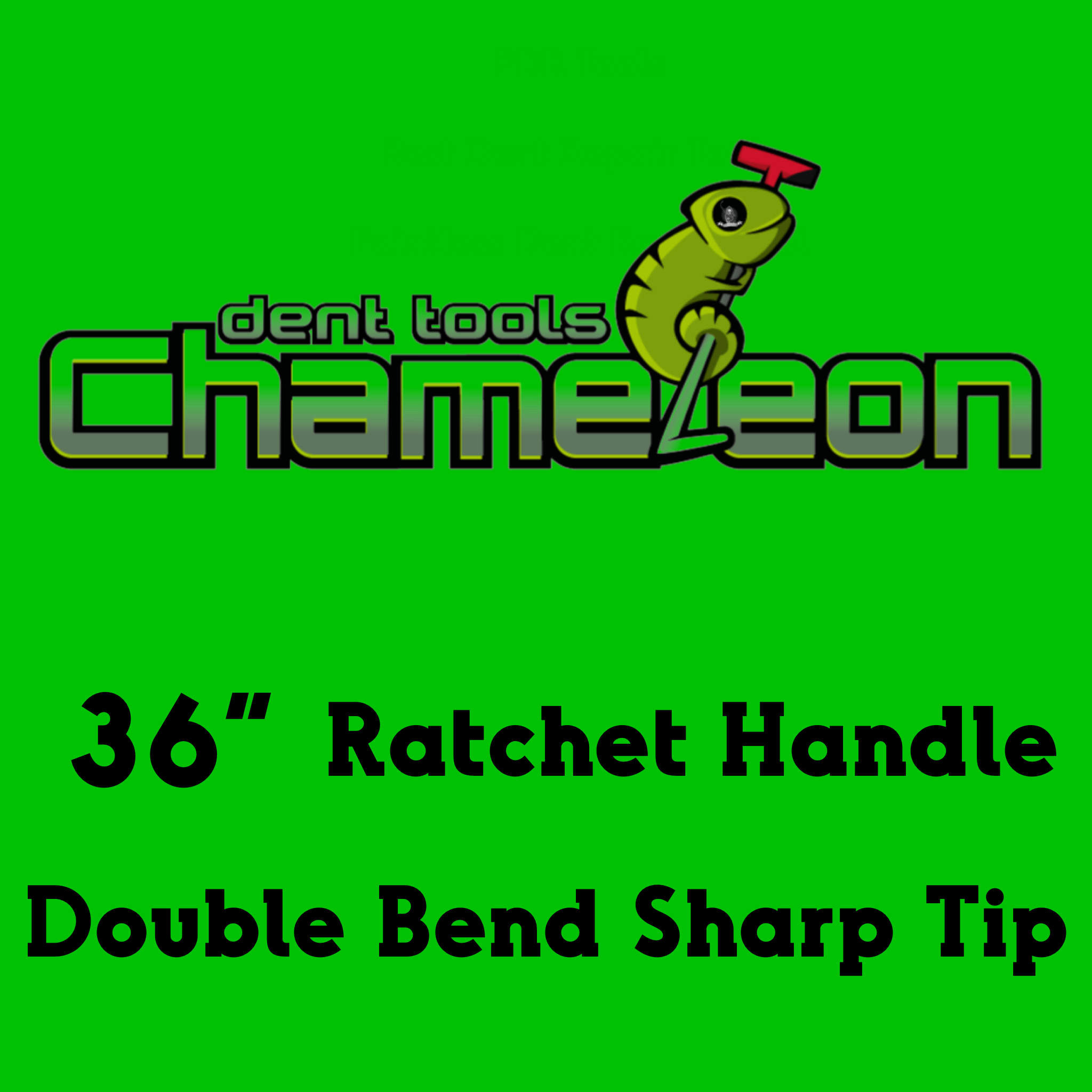 Chameleon Double Bend Sharp Tip Ratchet Handle 36"