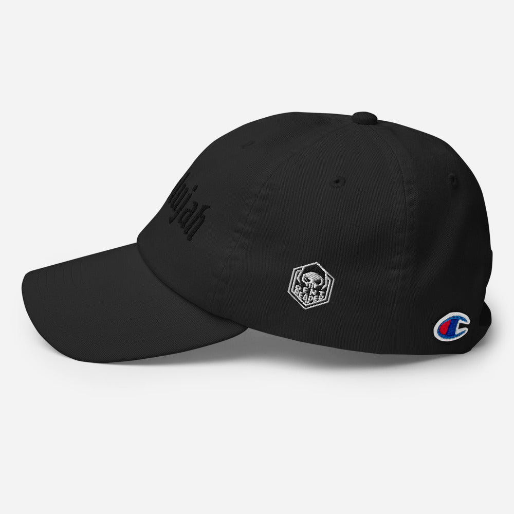 Haillelujah Black Stitch Champion Dad Cap