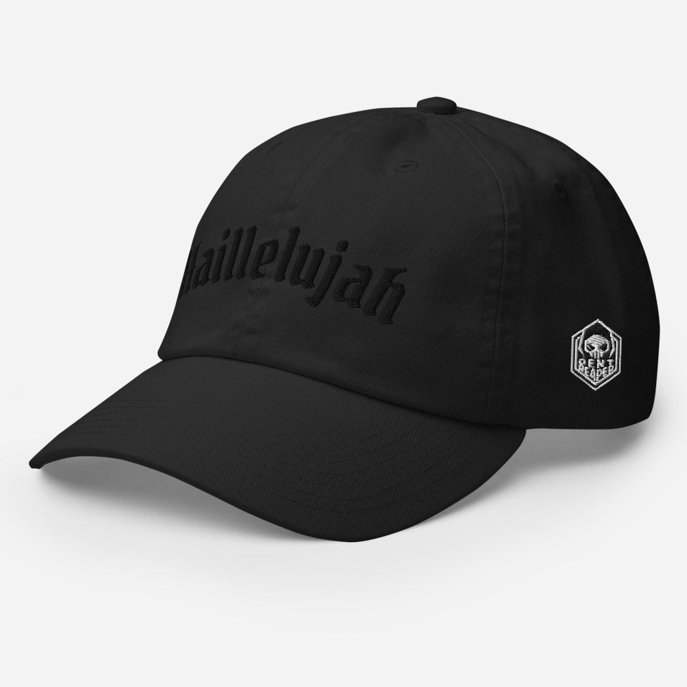 Haillelujah Black Stitch Champion Dad Cap