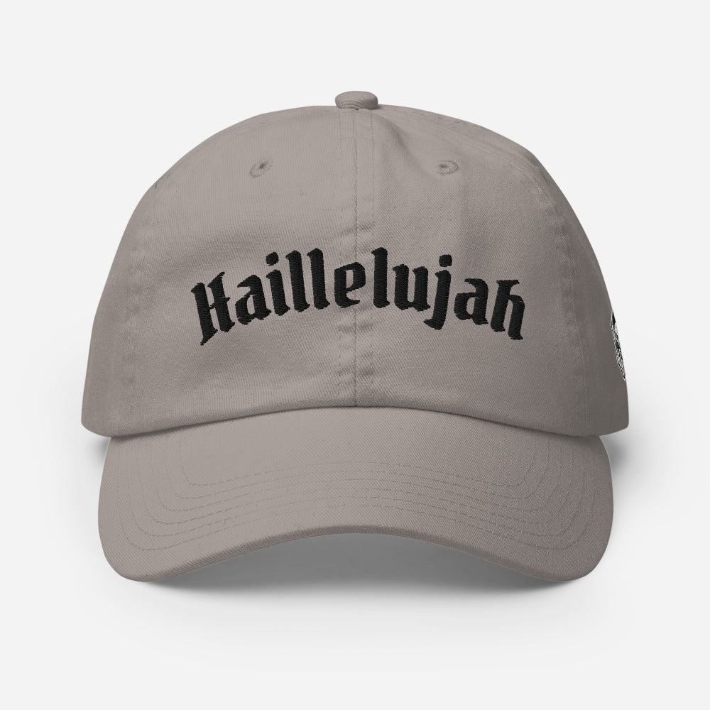 Haillelujah Black Stitch Champion Dad Cap