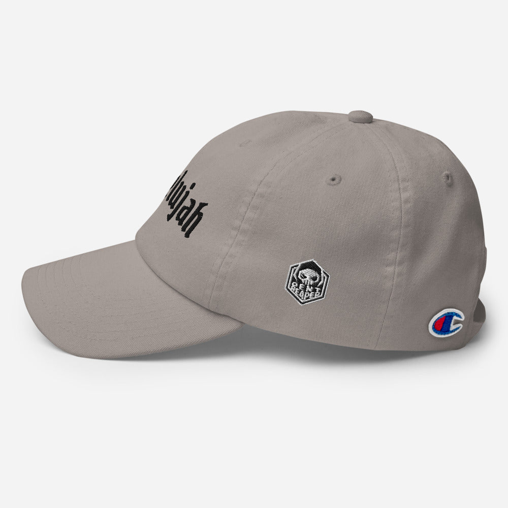 Haillelujah Black Stitch Champion Dad Cap
