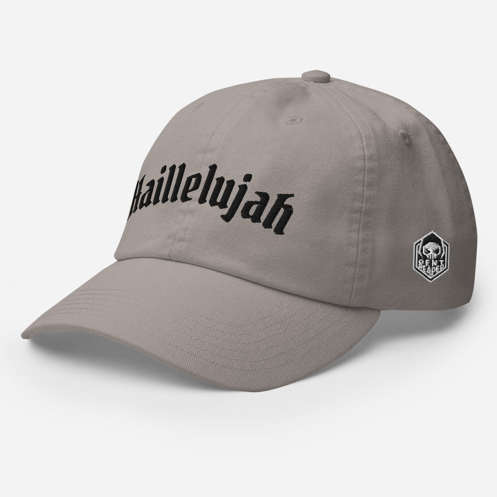 Haillelujah Black Stitch Champion Dad Cap