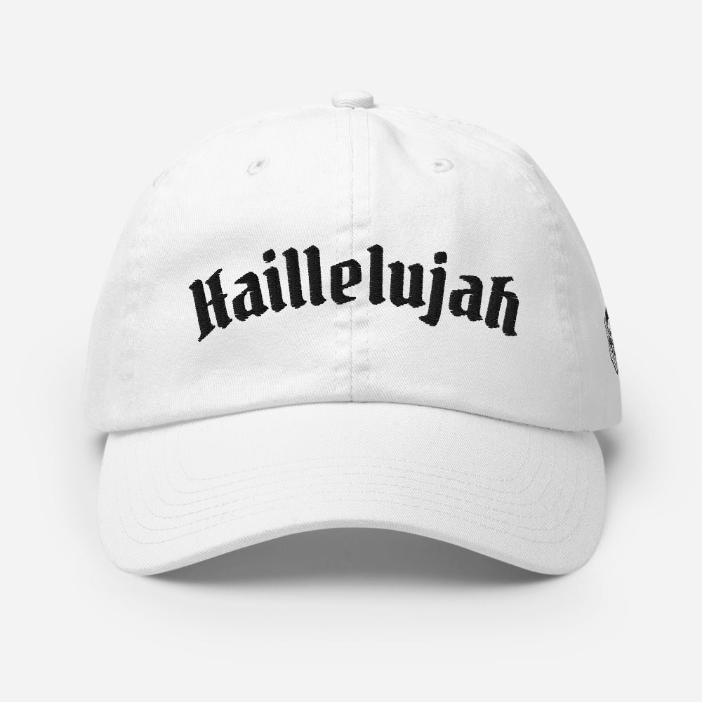 Haillelujah Black Stitch Champion Dad Cap