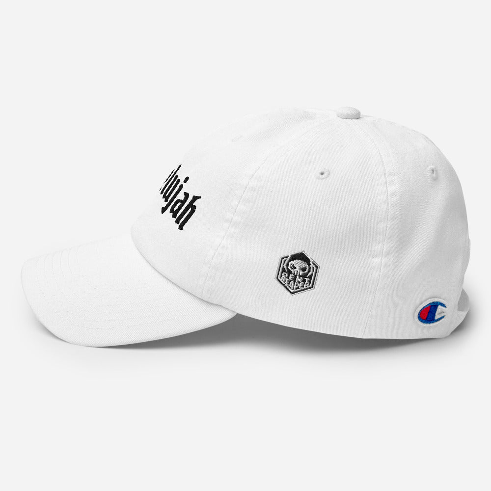Haillelujah Black Stitch Champion Dad Cap