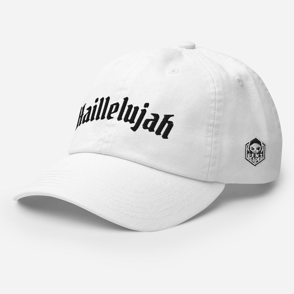Haillelujah Black Stitch Champion Dad Cap