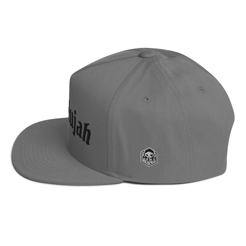 Haillelujah Black Stitch Flat Bill Cap