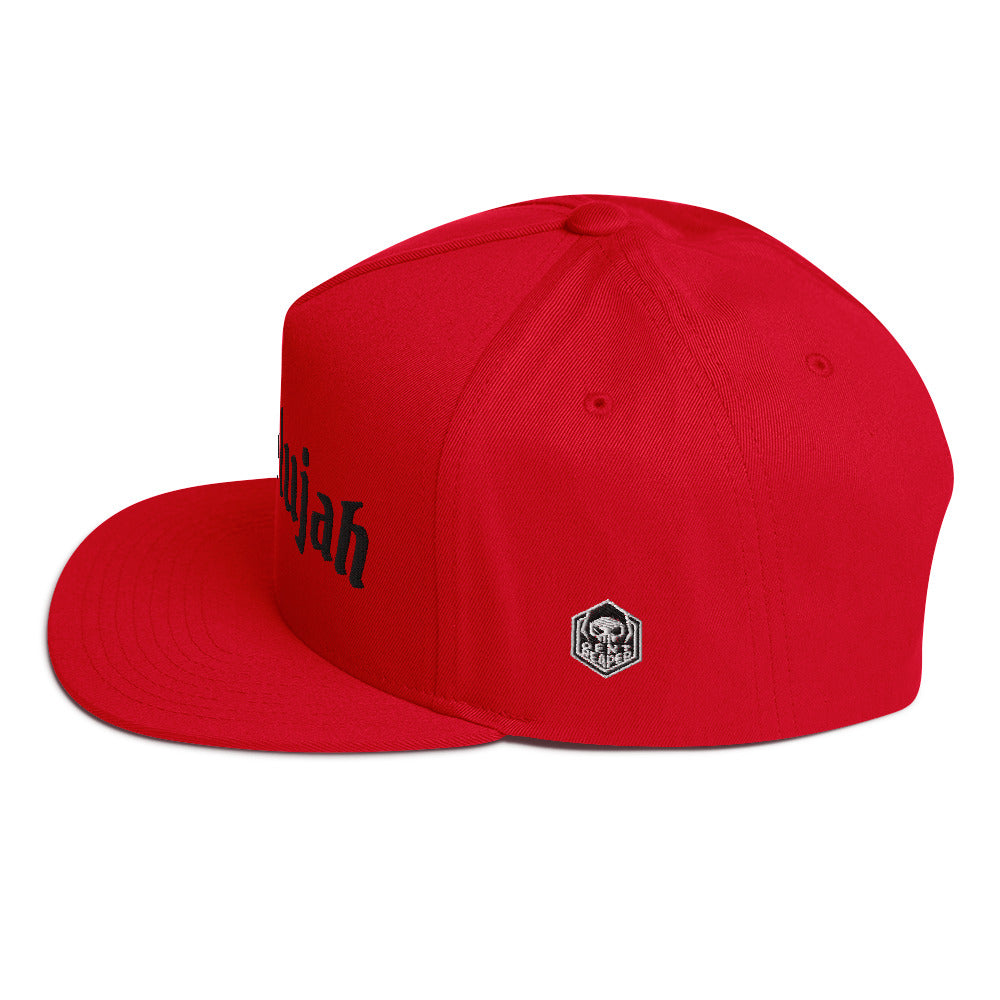 Haillelujah Black Stitch Flat Bill Cap