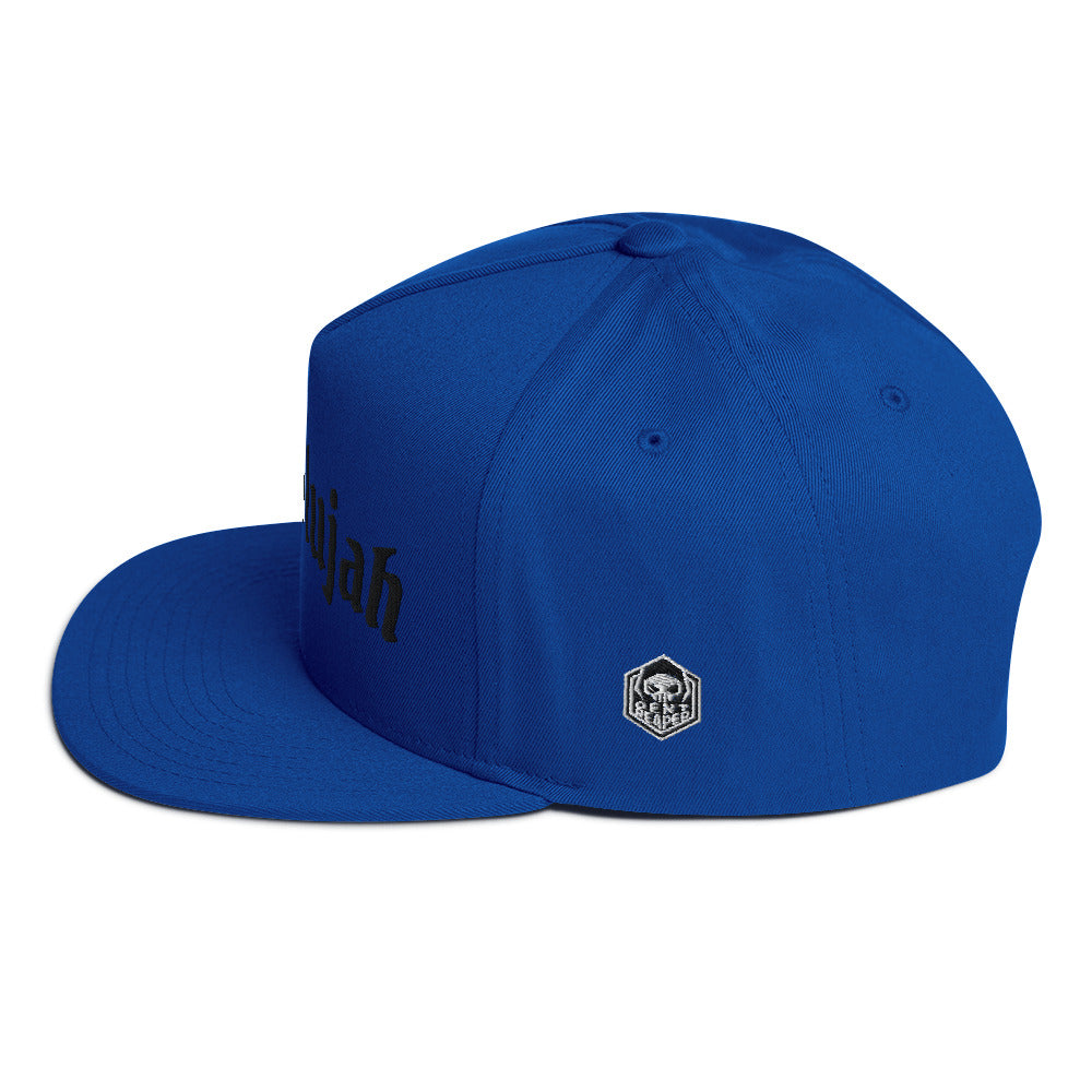 Haillelujah Black Stitch Flat Bill Cap