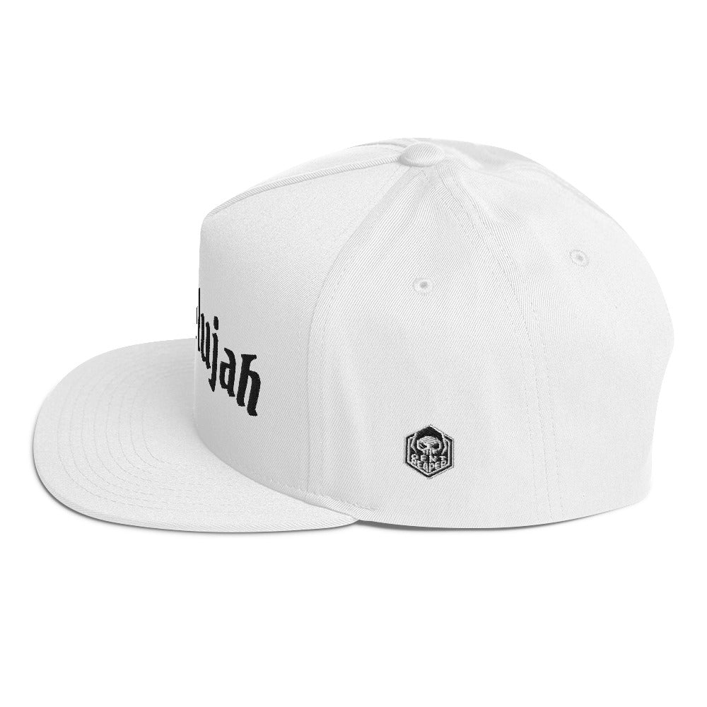 Haillelujah Black Stitch Flat Bill Cap